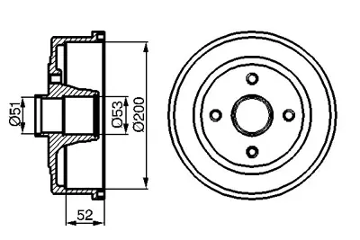 BOSCH 0986477135 Arka Fren Kampanası Corsa C Tıgra B (Abs Lı) 