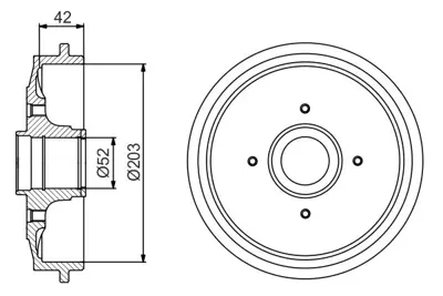 BOSCH 0986477201 Arka Fren Kampanası C2 C3 C3 Iı C3 Plurıel P206 P206+ (T3e) P1007 1,1 / 1,2 / 1,4 Hdı / 1,6hdı 03> A 