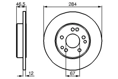 BOSCH 0986478187 Fren Dıskı On W124 85>93 S124 86>93 C124 87>92 