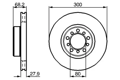 BOSCH 0986478197 Fren Dıskı On S-Class W126 85>91 C126 85>91 