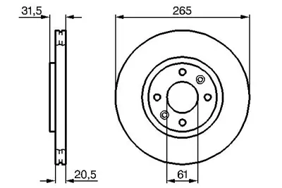 BOSCH 0986478279 On Fren Aynası Havalı R21 Concorde 2.0 2.1td 2.2 2.2ı 86 94 