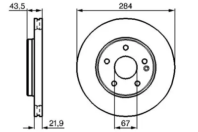 BOSCH 0986478301 Fren Dıskı On C-Class W202 93>00 S202 96>01 