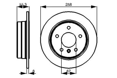 BOSCH 0986478475 Fren Dıskı Arka A-Class W168 97>04 Vaneo 414 02>05 