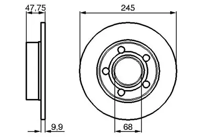 BOSCH 0986478888 Arka Fren Aynası Passat 1.8 20v 1.9tdı 2.5tdı 2.3 Vr5 2.8 30v 97> 