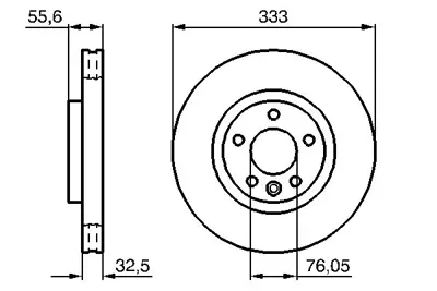 BOSCH 0986479096 On Fren Aynası Vw Trasnporter T5-Multuvanm V (333x32.5x5dlxhavalı) (17 Jant) 