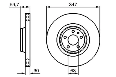 BOSCH 0986479260 On Fren Aynası A6 Avant Allroad 04>11 