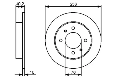 BOSCH 0986479484 Arka Fren Dısk Aynası Hyundaı Elantra 1.6 1.8 2.0 00-06 Lantra 90-95 258x4 