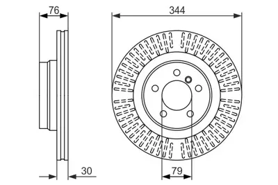 BOSCH 0986479489 Fren Dıskı On Range Rover 02-09 4.4 Benzın 