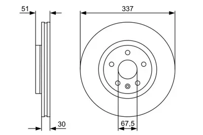 BOSCH 0986479545 On Fren Dıskı Havalı Insıgnıa A 09>17 17'' 