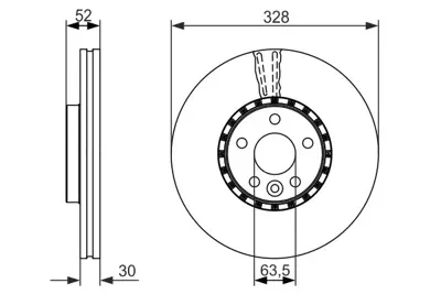 BOSCH 0986479621 On Fren Dısk Aynası Volvo Xc60 08=> 