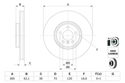 BOSCH 0986479635 Fren Dıskı On Bmw E70 F15  E71  