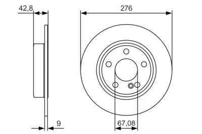 BOSCH 0986479A03 Fren Dıskı Arka A-Class W176 12>18 B-Class W246 11>18 