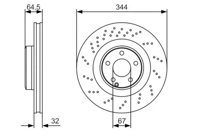 BOSCH 0986479A17 Fren Dıskı On W212 11>15 S212 12>16 R172 11> 