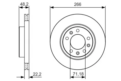 BOSCH 0986479C34 On Fren Aynası 308 Iı 13> 308 Sw Iı 14> 266m 