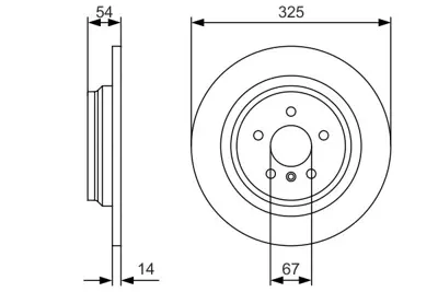 BOSCH 0986479D10 Fren Dıskı Arka Ml-Class W166 11>15 Gle-Class C292 15>19 