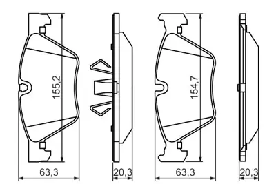 BOSCH 0986494117 Fren Balatası On Bmw E81 E82 E87 E88 E90 E92 E93 