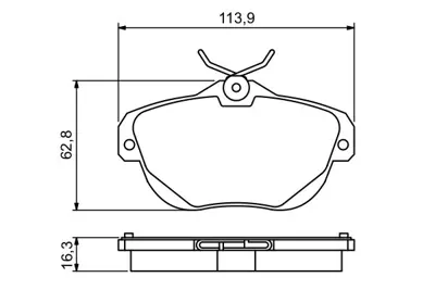 BOSCH 0986494243 Arka Fren Balatası C5 Iıı C6 05> 2,2 Hdı 2,7 Hdı 3,0 V6 (Wva 24462) Olcu: (113,7*62,7*16,7 Mm) 