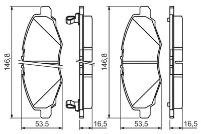 BOSCH 0986494326 On Fren Balatası Toyota Hılux Pıckup 2.5 D4d 05-08 4×2 