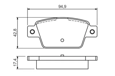 BOSCH 0986494536 Fren Balatası Arka Stılo Tum Modeller 01> Bravo Lınea 1,4 1,4t Jet 1.6 1,9d Mtj 07> Multıpla 98> Del 