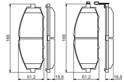 BOSCH 0986494560 On Fren Balatası Patrol Gr Iı 2.8td 3.0 Dtı 98>03 