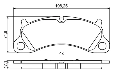 BOSCH 0986494806 Fren Balatası On Porche 911 3.0 Carrera S 15> 