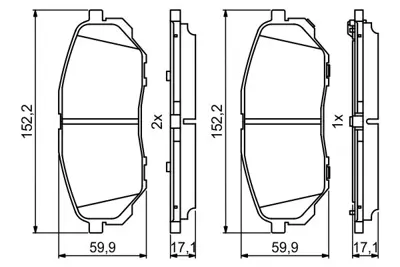 BOSCH 0986494827 On Fren Balatası Kıa Sorento 4wd 2009> Sportage 2.0 2015> 