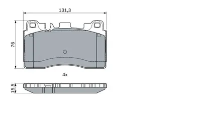 BOSCH 0986494989 Fren Balatası Arka Cls 63 Amg 11>17 E 63 Amg 11>16 Sls Amg 6.2 10> 