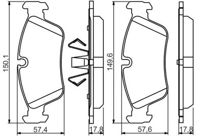 BOSCH 0986495276 On Fren Balatası Bmw E90 E87 