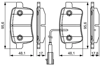 BOSCH 0986495305 Arka Fren Balatası Alfa Romeo Gıulıetta 1.4 Tb 1.6 Jtd 09 13 