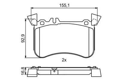 BOSCH 0986495398 Fren Balatası On 4-Matic X156 15> W176 14>18 C117 15>19 