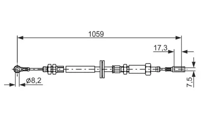 BOSCH 1987477114 El Fren Telı On Ducato Boxer Jumper Boy:1059 / 761mm 2.5d Td Tdı (94 00) Kısa 