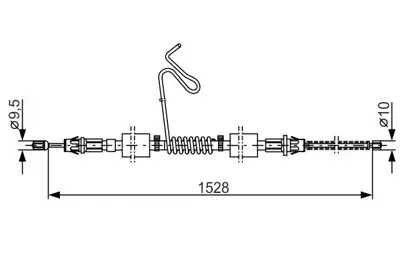 BOSCH 1987477178 El Fren Telı Arka Sol Transıt V184 2,0tdcı / 2,4tdcı 00>06 (A,Ceker Arka Tek Teker) Olcu: 1528 / 123 