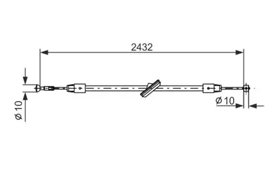 BOSCH 1987477198 Fren Halatı On (Park Frenı) Vıano W639 03> Vıto W639 03> 