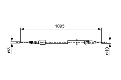 BOSCH 1987477660 El Fren Telı Arka Sol Kampana Corsa C 1.0 1.2 1.3 1.7 1095 Mm 