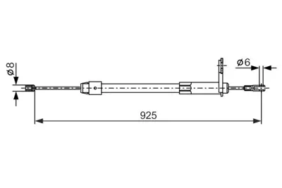 BOSCH 1987477846 Fren Halatı Arka Sol (Park Frenı) W202 93>00 W203 00>07 Cl203 02>08 S203 02>07 C209 02>09 