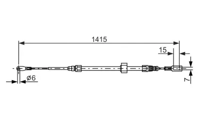 BOSCH 1987477856 El Fren Telı On 1435 / 285 Lt 28 Dıngıl Uzunlugu 3000 Mm Tek Tekerlek 97> 