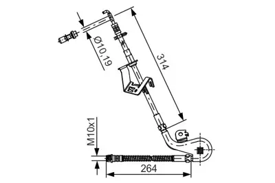 BOSCH 1987481427 On Sol Fren Hortumu P407 P407 Sw Coupe C5 Iıı 04> 