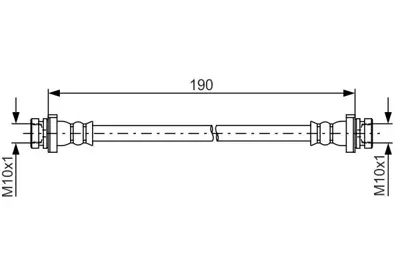 BOSCH 1987481831 Arka Ara Fren Hortumu Qashqaı (J10) Qashqaı+2 07> Qashqaı (J11) 13> 