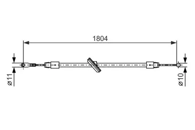 BOSCH 1987482380 El Fren Telı On Sprınter (Dıngıl Mesafesı 3665 Mm) 06> (1805 / 306) 