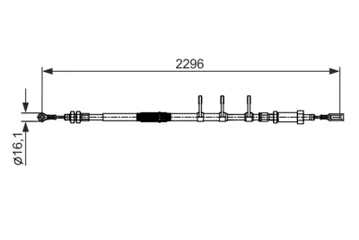 BOSCH 1987482595 El Fren Telı On Ducato Iıı Boxer Iıı Jumper Iıı Pıkap 33 35 (3,3 3,5 Ton Dıngıl Mesafesı 3450mm) 06> 