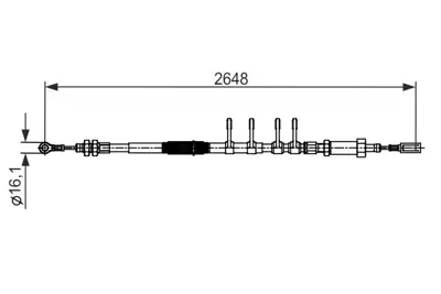 BOSCH 1987482596 El Fren Telı On Ducato Boxer Jumper Iıı (Dıngıl Mesafesı 3800mm) 06> (2648 / 2335) 