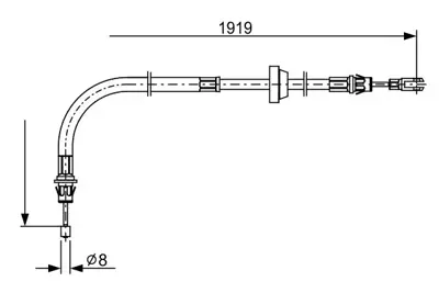 BOSCH 1987482710 El Fren Telı On (Sag / Sol) Transıt V347 2,2tdcı / 2,4tdcı / 3,2tdcı 06>13 Uzunluk: 1919 / 1677 