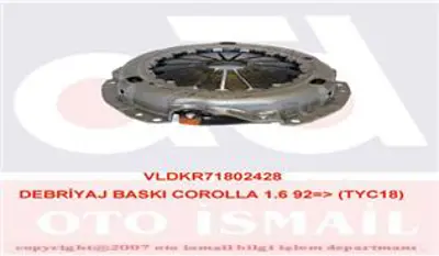 VALEO 802428 Debrıyaj Baskı Corolla 1,6 92> (Tyc18) 