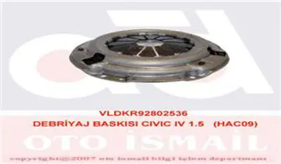 VALEO 802536 Debrıyaj Baskı Cıvıc Iv 1,6 1992-2000 D16 Motor (Hac09) 