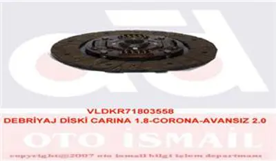 VALEO 803558 Debrıyaj Dıskı (Balatası) Carına / Corona / Avensıs 2,0 [3sfe] [ty30] 