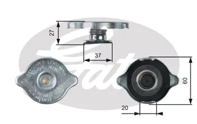 GATES RC217 Radyatör Yedek Su Depo Kapagı 1245000106 1245000406 1245010515 1295000006 2025000406 A1245000106 A1245000406 A1245010515 A1295000006 A2025000406