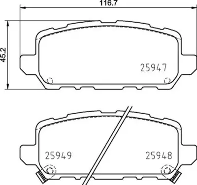 VALEO 670590 Arka Fren Balatası Honda Hr-V 1.5 1.6 I Dtec (Ru1. Ru8) 15-> Honda Cr-Z (Zf) 1.5 Hıbrıt 12-> Honda A 