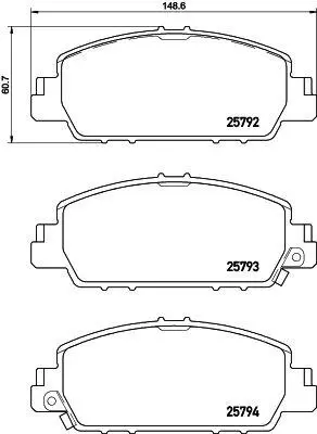 VALEO 670592 On Fren Balatası Honda Accord 2.0 2.4 2013-> Hrv 2015-> 