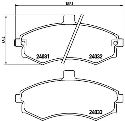 VALEO 670781 On Fren Balatası Hyundaı Elantra 01-03 Matrıx 02-07 Matrıx 07-> 