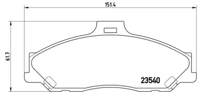 VALEO 670784 On Fren Balatası Ranger 2,5td 4x4 04> 2,5,2,5d 4x4 99>02 06>11 Mazda B2500 01>03 Bt 50 